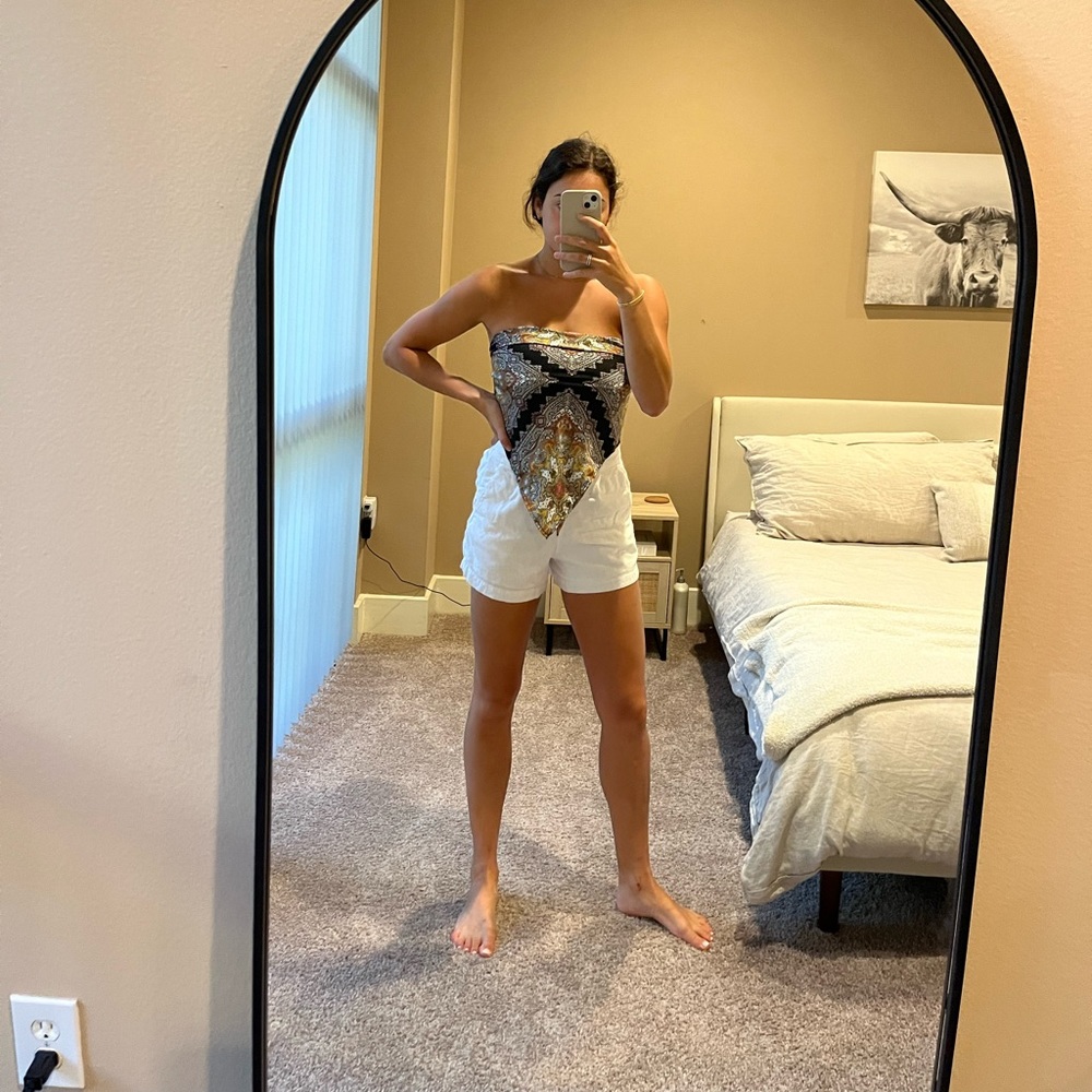 Silk patterned bandana